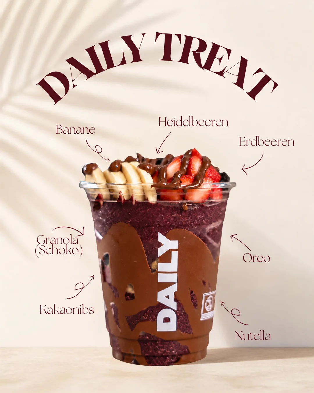DAILY TREAT mit Nutella, Oreo und Heidelbeeren bei DAILY